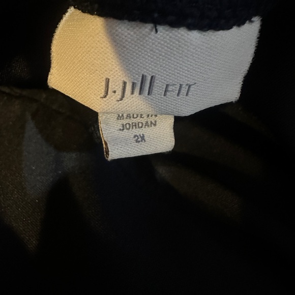 J. Jill Fit Sleek Double Knit Seamed Crop Pants Navy Blue Women's Plus Size 2X - Picture 11 of 13